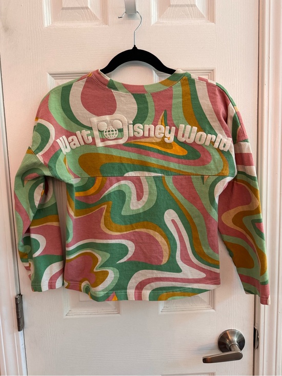 Disney Other - Walt Disney World Spirit Jersey Kids Retro Swirl Pink Green Size Large (10-12)
